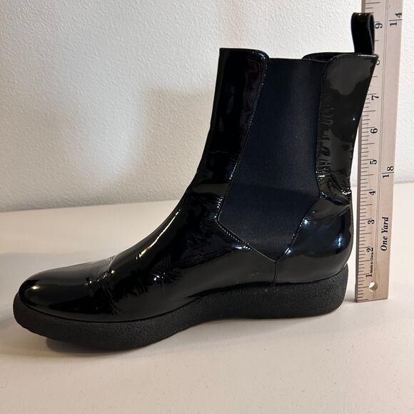 Robert Clergerie Chelsea Patent Leather Boots Paris France Womens 39.5 EU/8.5 US - Picture 13 of 16